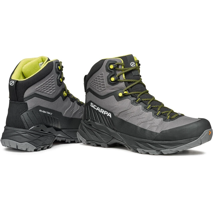 Scarpa Rush TRK LT GTX Hiking Shoes - Gray/lime - Image 2